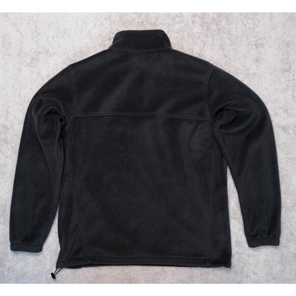 Columbia Steens Mountain Half Zip Black Fleece Mock Neck Pullover Mens Size L - Picture 2 of 12